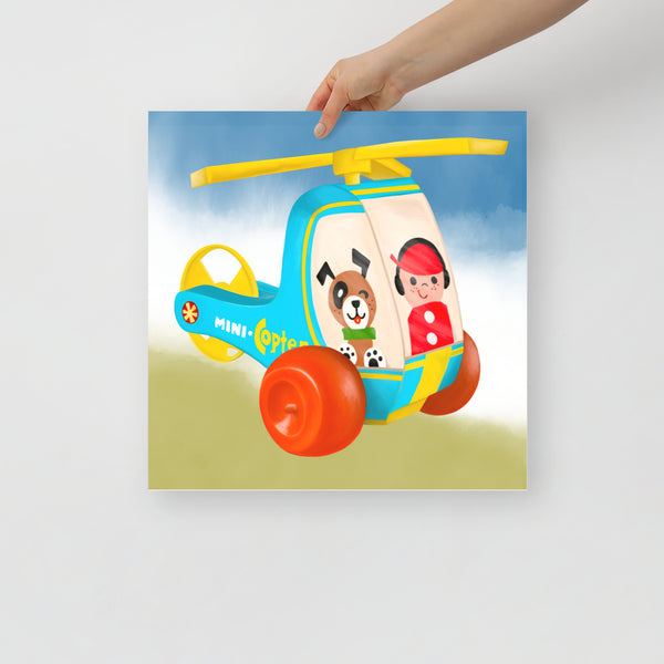 Toy Helicopter Print / poster