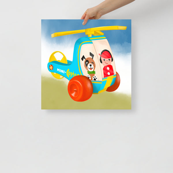 Toy Helicopter Print / poster