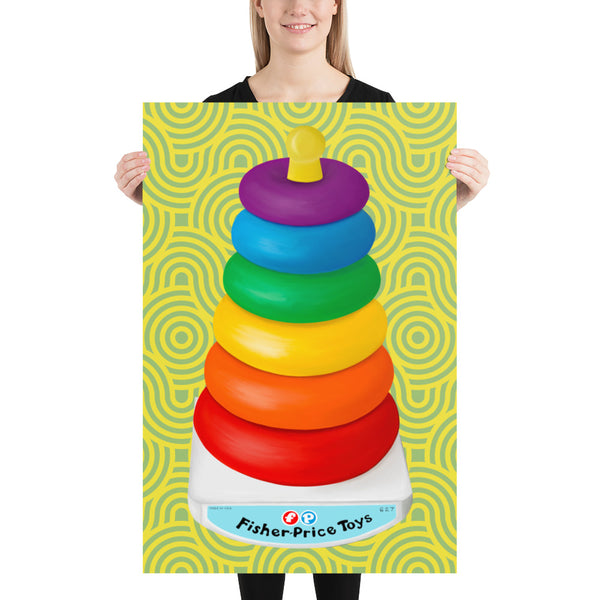 Rock-a-stack toy print