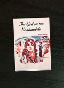 Girl on the Bookmobile vintage book cover career romance refrigerator magnet