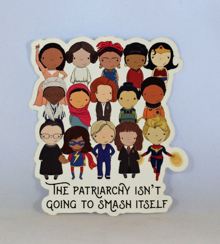 Smash the Patriarchy original pop culture art vinyl sticker