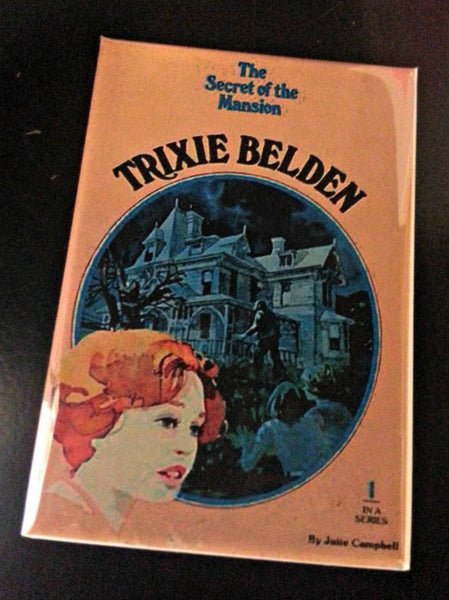 Trixie Belden Secret of the Mansion vintage book cover refrigerator magnet