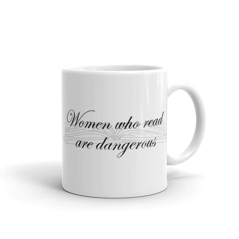Women who read white glossy mug